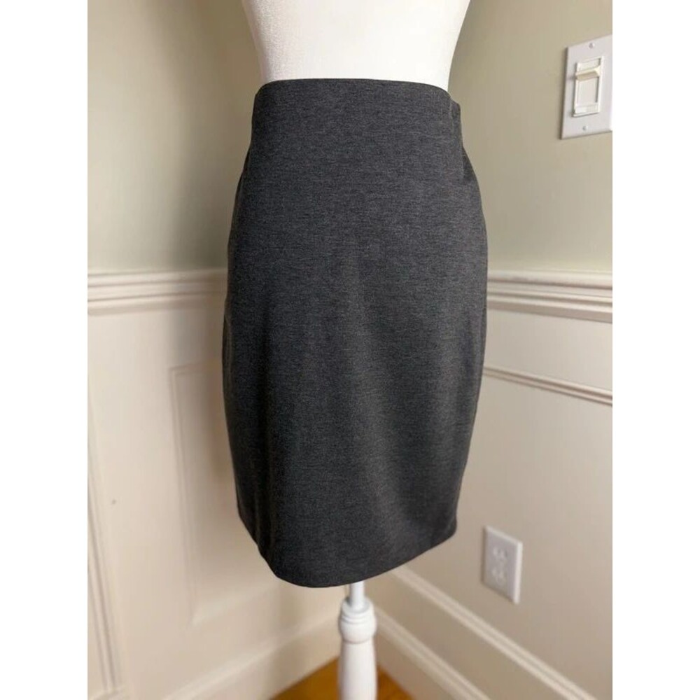 Heather Graphite Zip Front Pencil Skirt Size 4 NWT